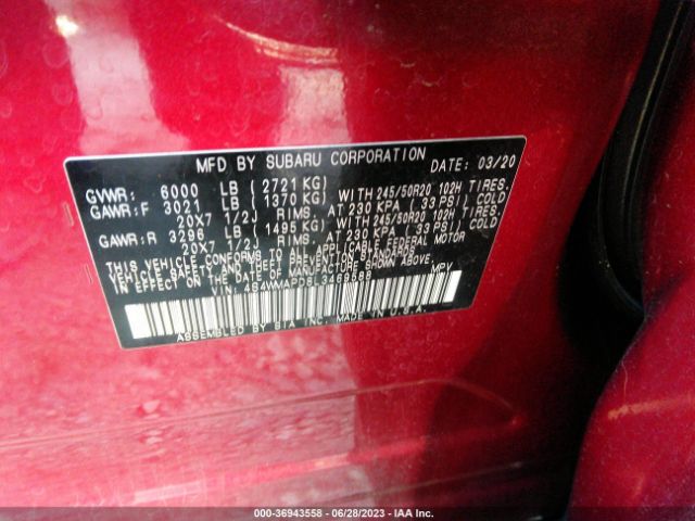 4S4WMAPD8L3469588 Subaru Ascent Limited