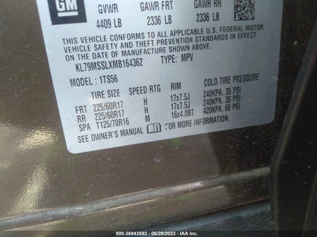 Chevrolet Trailblazer Activ 2021 KL79MSSLXMB164362 Image 9