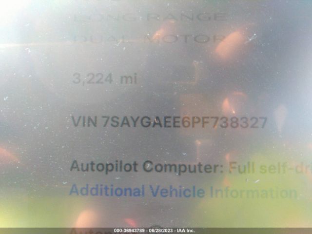 7SAYGAEE6PF738327 Tesla Model Y Long Range