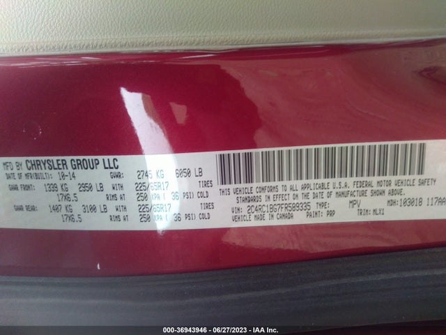 2C4RC1BG7FR589335 Chrysler Town & Country Touring
