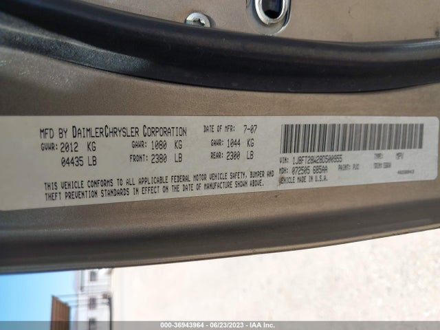 2008 JEEP PATRIOT SPORT VIN: 1J8FT28W28D500955