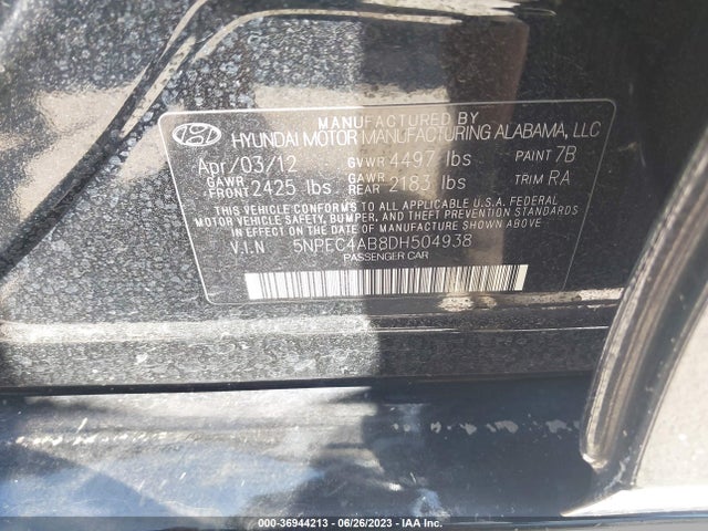 Продаж на аукціоні авто 2013 Hyundai Sonata Limited, vin: 5NPEC4AB8DH504938, номер лоту: 36944213