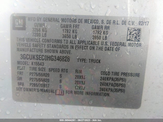 Chevrolet Silverado 1500 Ltz 2017 3GCUKSEC0HG346826 Image 9