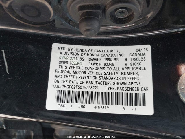 Honda Civic Sedan Lx 2018 2HGFC2F50JH558221 Image 9