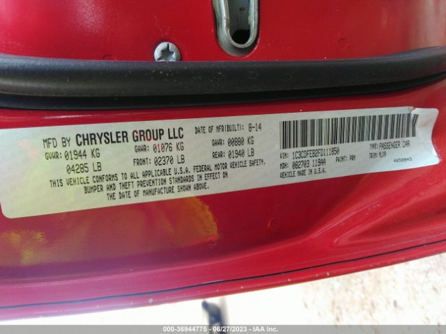 1C3CDFEB2FD111850 Dodge DART GT