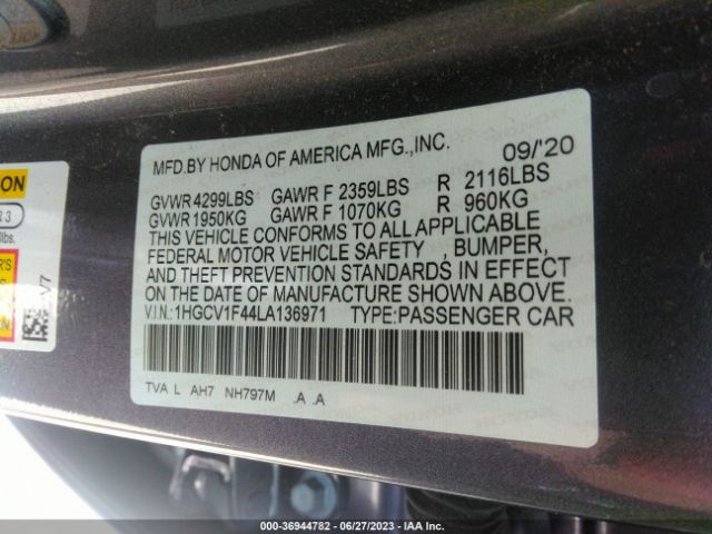1HGCV1F44LA136971 Honda Accord Sedan Ex