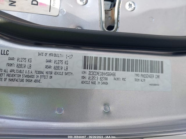 Chrysler 300 300c 2017 2C3CCAEG8HH566466 Image 9