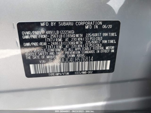 JF2SKAJC4LH576814 Subaru Forester Premium