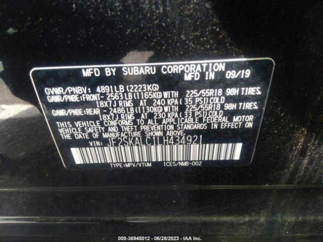 JF2SKALC1LH434921 Subaru Forester Sport