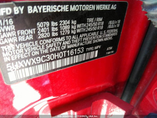 5UXWX9C30H0T16153 BMW X3 Xdrive28i