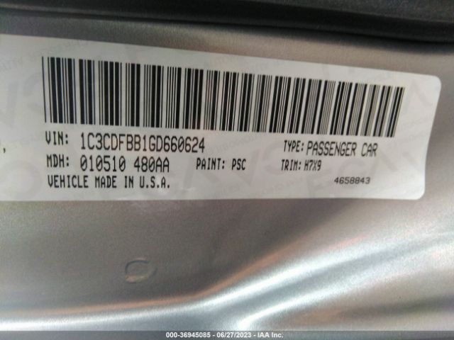 1C3CDFBB1GD660624 Dodge DART SXT