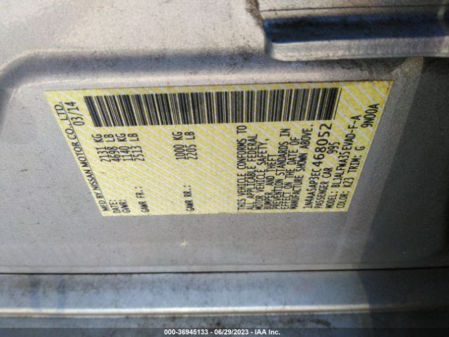 1N4AA5AP3EC468052 Nissan Maxima 3.5 Sv