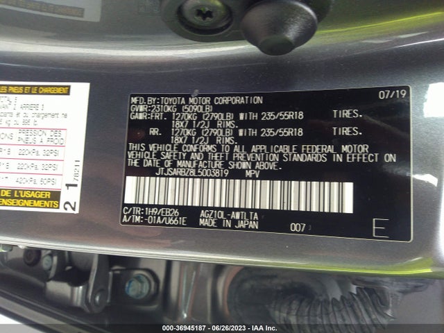 JTJSARBZ8L5003819 Lexus Nx Nx 300 F Sport