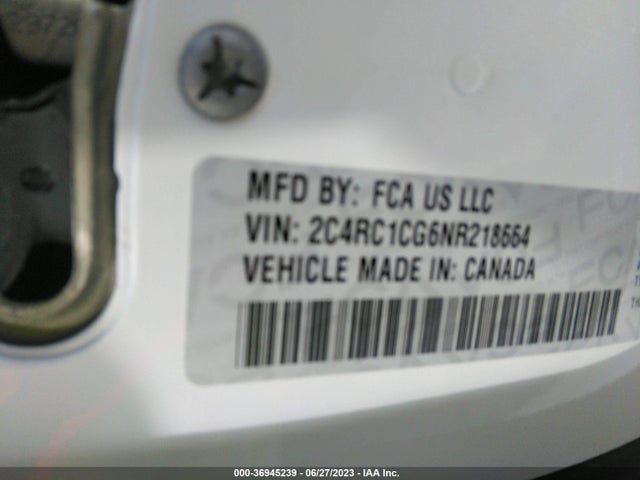 2C4RC1CG6NR218664 Chrysler Voyager Lx