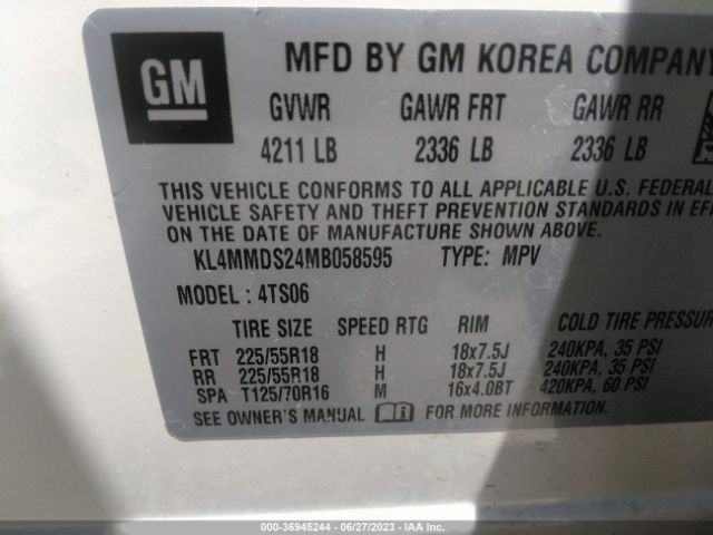 KL4MMDS24MB058595 Buick Encore Gx Select