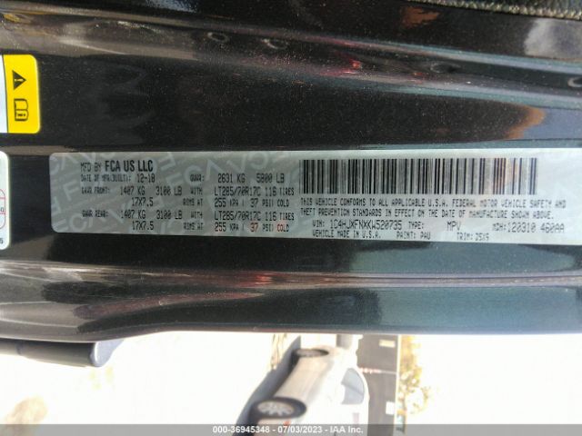 1C4HJXFNXKW520735 Jeep Wrangler Unlimited Rubicon