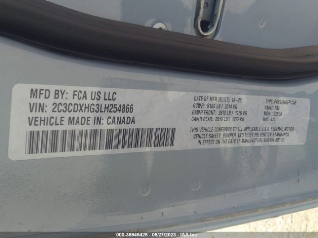 2C3CDXHG3LH254866 Dodge CHARGER GT