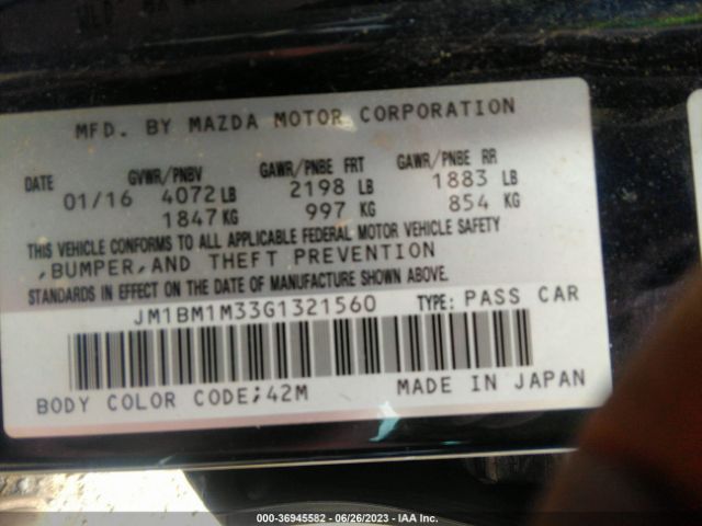 Mazda Mazda3 S Touring 2016 JM1BM1M33G1321560 Image 15
