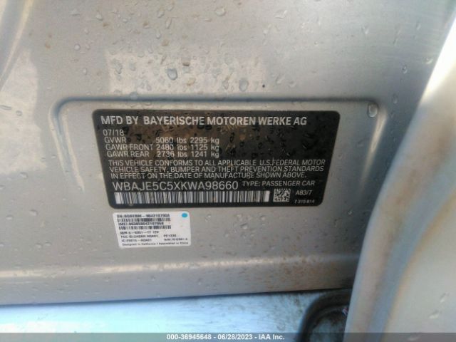 WBAJE5C5XKWA98660 BMW 5 Series 540i