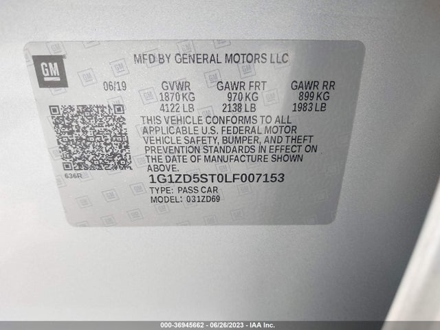Chevrolet MALIBU LT 2020 1G1ZD5ST0LF007153 Image 9