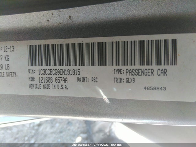 Chrysler 200 Limited 2014 1C3CCBCG0EN191815 Image 9