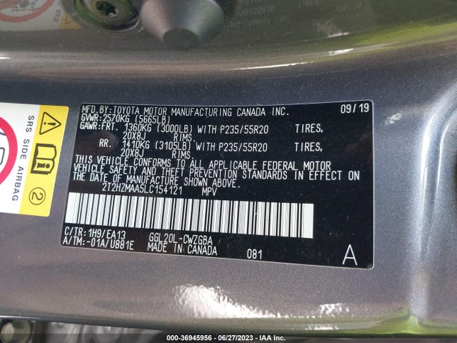 2020 Lexus RX, VIN: 2T2HZMAA5LC154121
