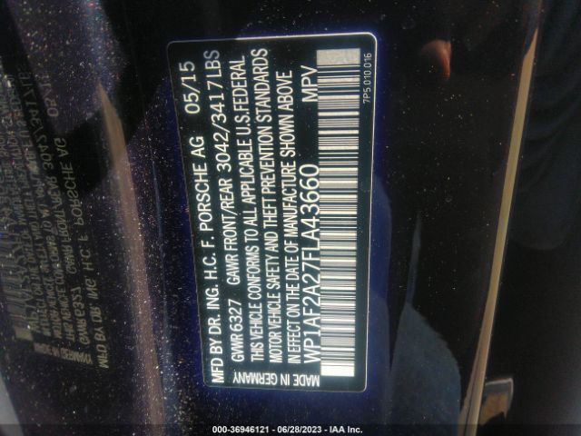 WP1AF2A27FLA43660 Porsche Cayenne Diesel