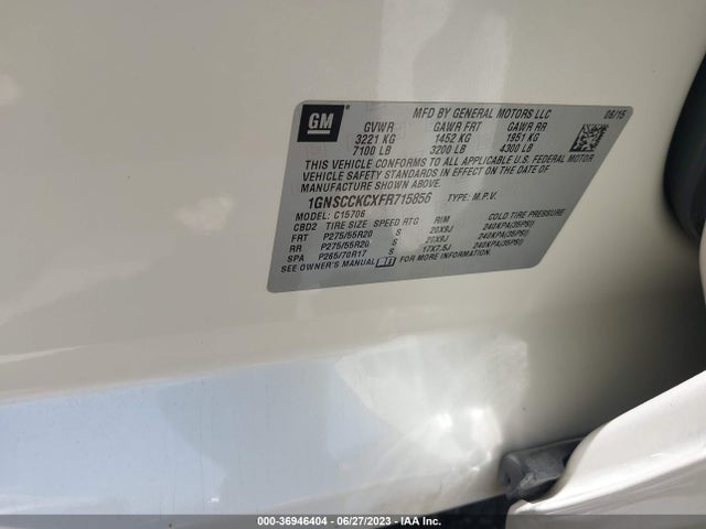 Chevrolet Tahoe Ltz 2015 1GNSCCKCXFR715856 Image 9