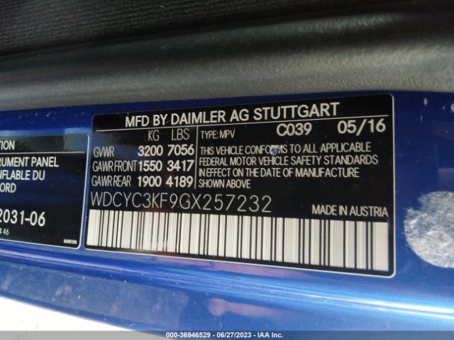 WDCYC3KF9GX257232 Mercedes-Benz G-class G 550