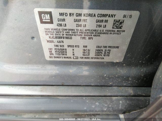 KL4CJBSB9FB196533 Buick Encore Convenience