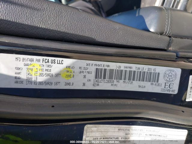 1C4SDJCT7LC283539 Dodge Durango R/t