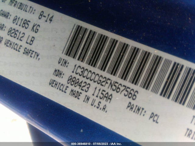 1C3CCCCG2FN567566 Chrysler 200 C