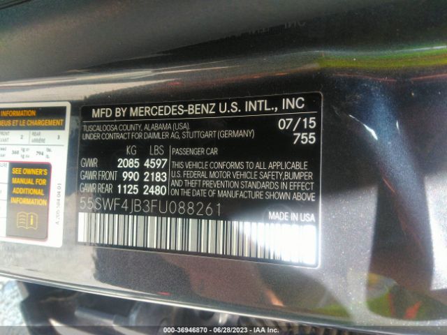 55SWF4JB3FU088261 Mercedes-Benz C-class C 300