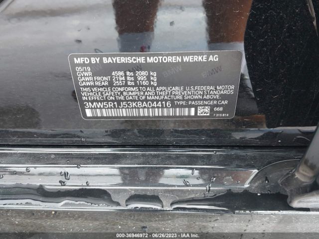 3MW5R1J53K8A04416 BMW 3 Series 330i