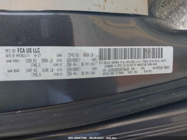 2C4RDGBG5HR756424 Dodge Grand Caravan Se