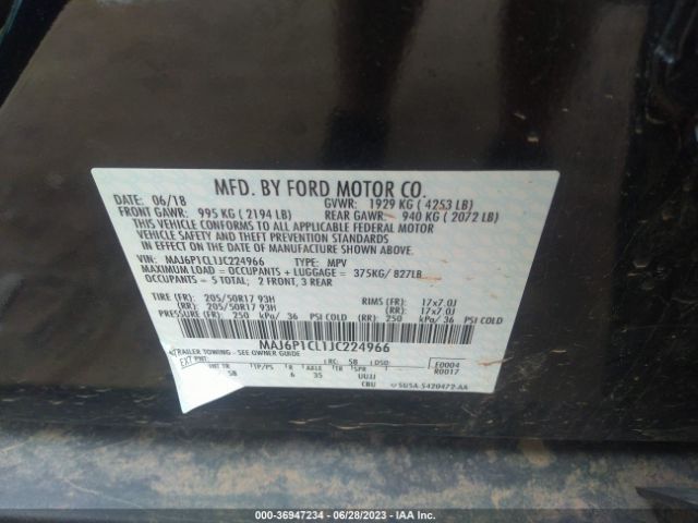 MAJ6P1CL1JC224966 Ford Ecosport Ses