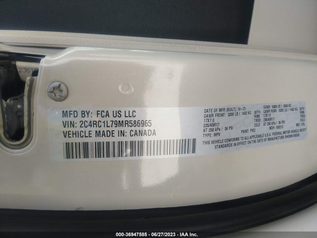 Chrysler Pacifica Hybrid Touring L 2021 2C4RC1L79MR586965 Image 16