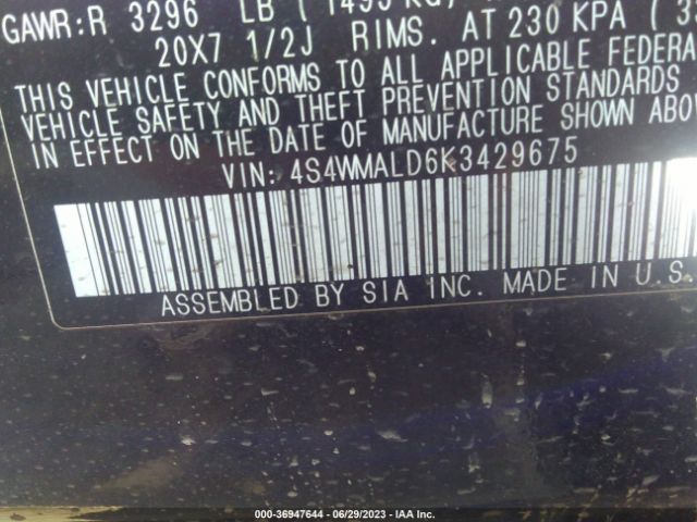 4S4WMALD6K3429675 Subaru Ascent Limited