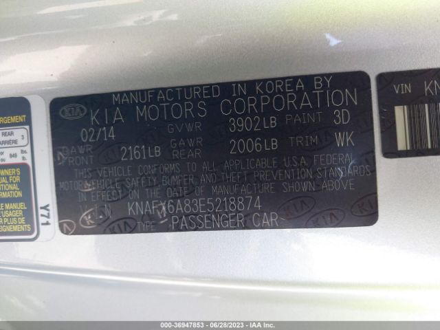 KNAFX6A83E5218874 KIA Forte Koup Ex