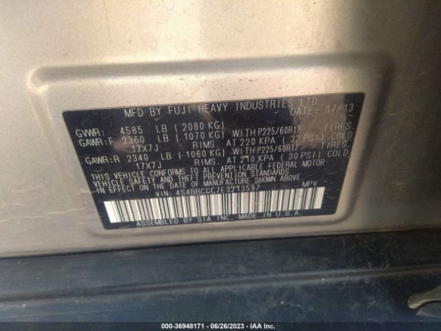 4S4BRCCC7E3213597 Subaru Outback 2.5i Premium