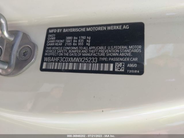 WBAHF3C0XMWX25233 BMW Z4 Sdrive30i