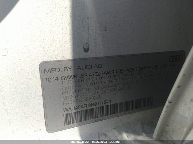 WAUAFAFL9FN017544 Audi A4 PREMIUM