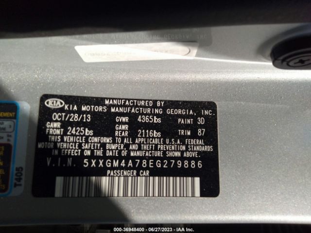 5XXGM4A78EG279886 KIA Optima Lx