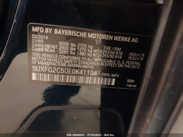 5UXFG2C50E0K41104 BMW X6 Xdrive35i