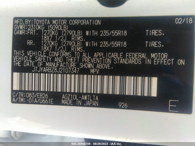 2018 Lexus NX, VIN: JTJYARBZ8J2107347