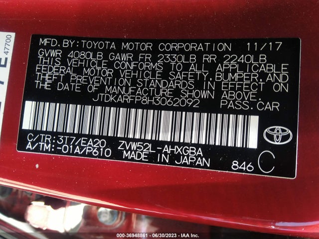 Toyota Prius Prime Plus/premium/advanced 2017 JTDKARFP8H3062092 Image 9