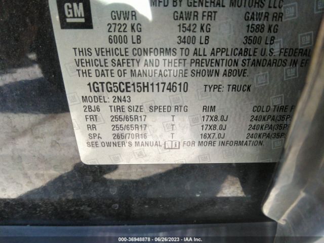 1GTG5CE15H1174610 GMC Canyon 2wd Sle