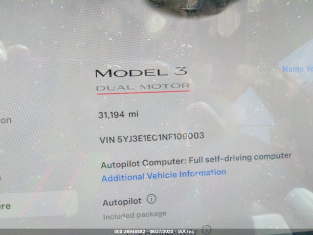 Tesla Model 3 Performance 2022 5YJ3E1EC1NF109003 Image 14