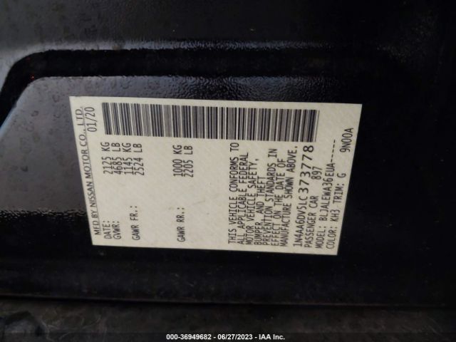 1N4AA6DV5LC373778 Nissan MAXIMA SL