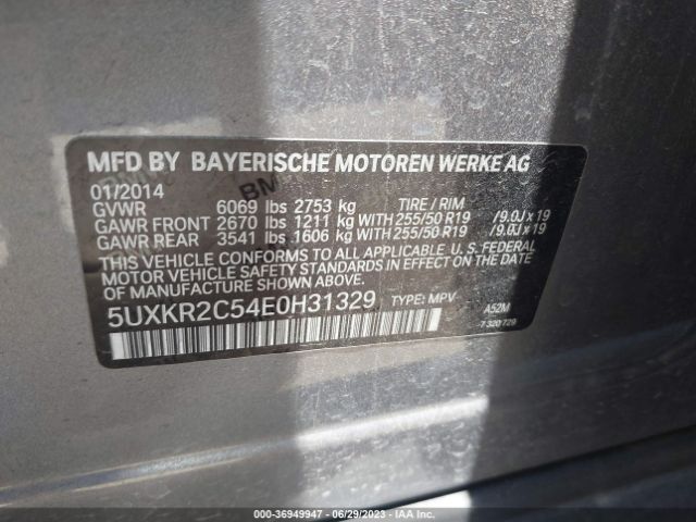 5UXKR2C54E0H31329 BMW X5 Sdrive35i